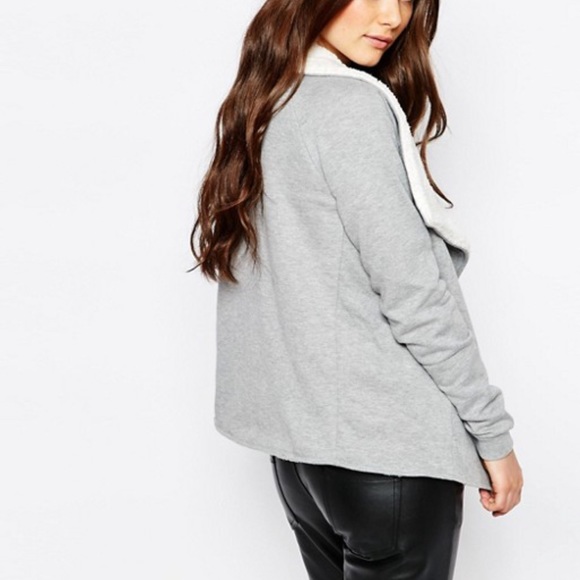 Hollister Cascading Fleece Jacket Cardigan Sz XS S - Picture 2 of 8